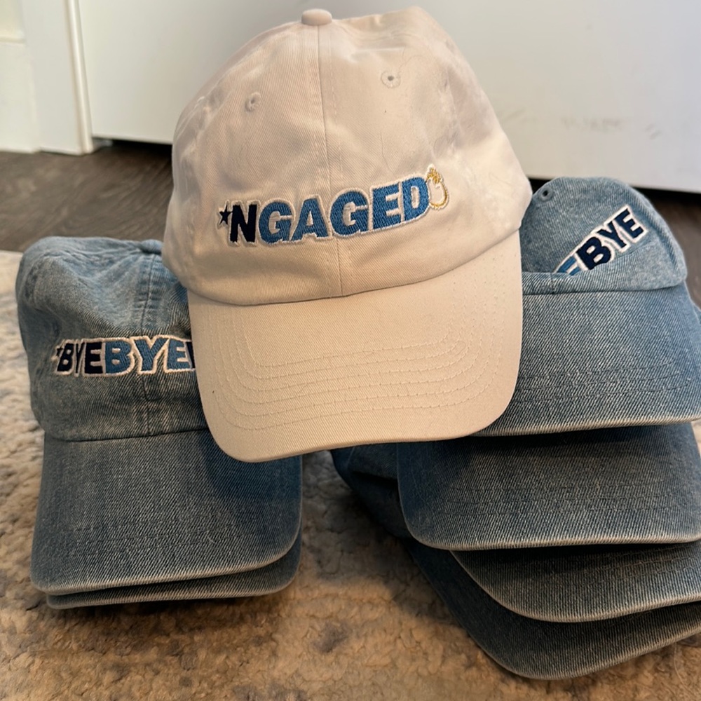Bachelorette baseball hats 10 denim and 1 white
